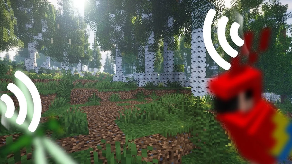 Minecraft forest ambience visual for AmbientSounds Mod